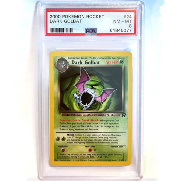 PSA 8 Dark Golbat NM - MT 24 Team Rocket Unlimited NonHolo Rare Pokémon 61845077 - Picture 1 of 2